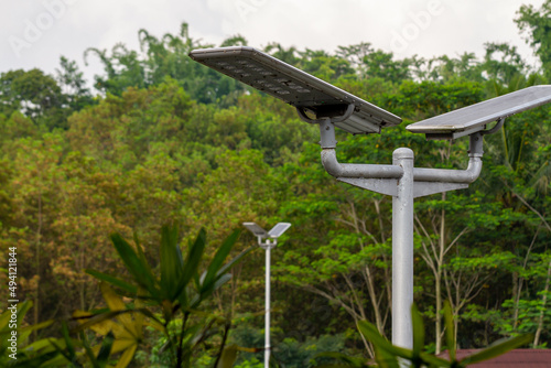 The use of solar panels to meet the needs of electrical energy in tropical areas that have abundant sunlight, conservation of natural resources