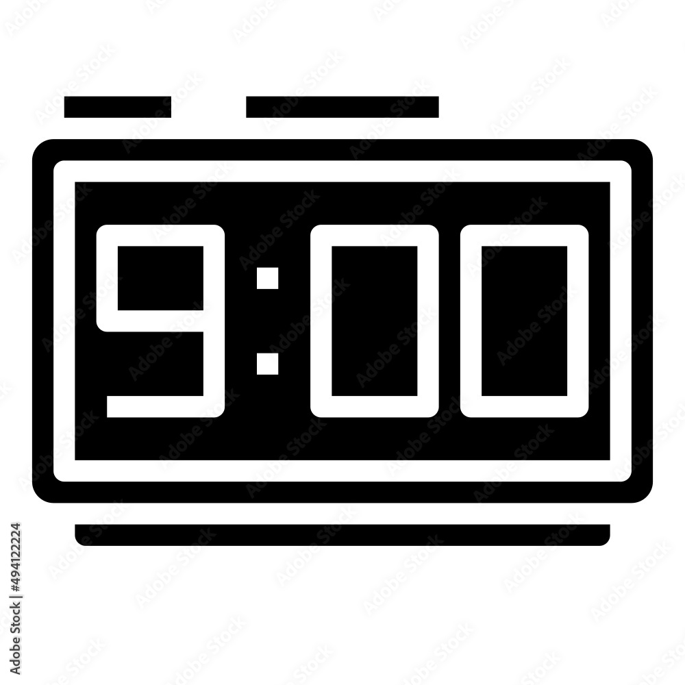 DIGITAL CLOCK glyph icon,linear,outline,graphic,illustration DIGITAL CLOCK glyph icon,linear,outline,graphic,illustration