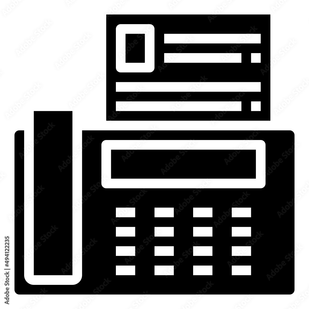 FAX MACHINE glyph icon,linear,outline,graphic,illustration FAX MACHINE glyph icon,linear,outline,graphic,illustration