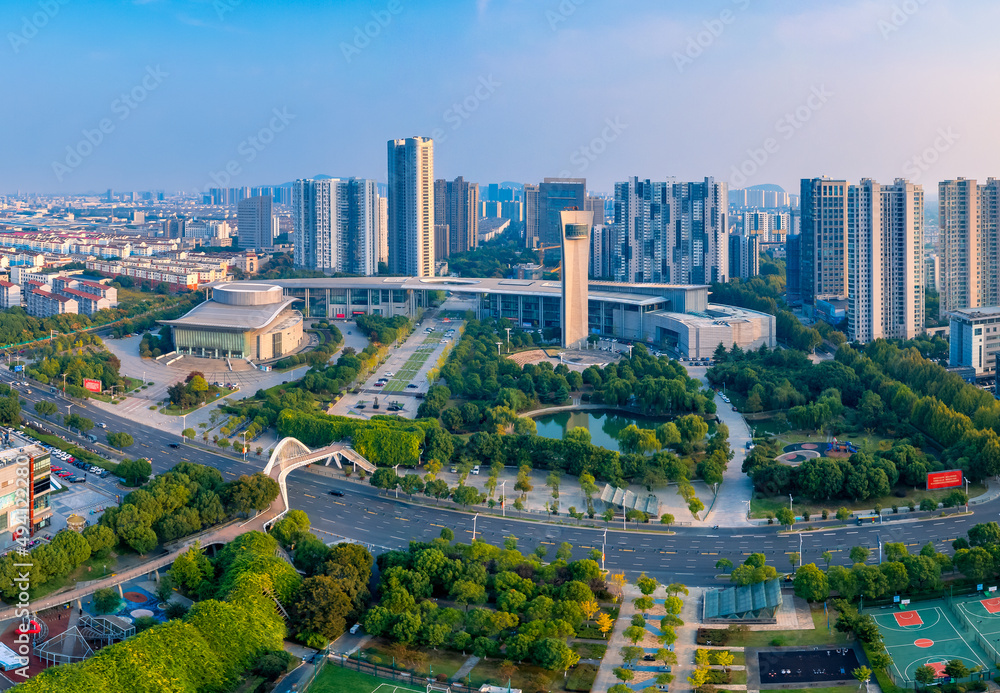 Obraz premium Urban scenery of Jiangyin City, Jiangsu Province, China