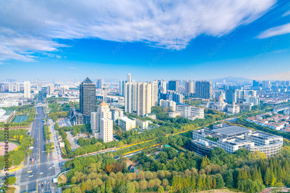 Fototapeta premium Urban scenery of Jiangyin City, Jiangsu Province, China