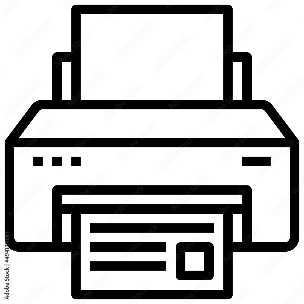 PRINTER line icon,linear,outline,graphic,illustration PRINTER line icon,linear,outline,graphic,illustration