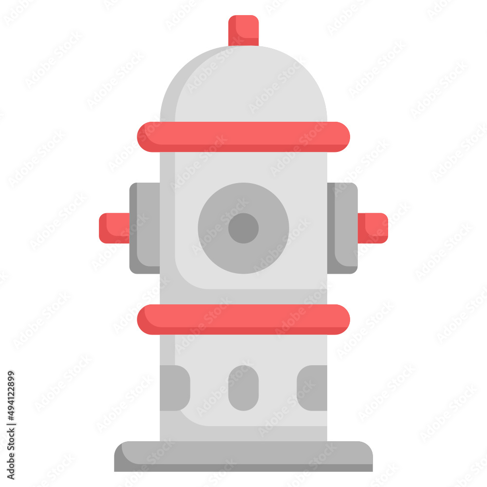 Naklejka premium HYDRANT flat icon,linear,outline,graphic,illustration