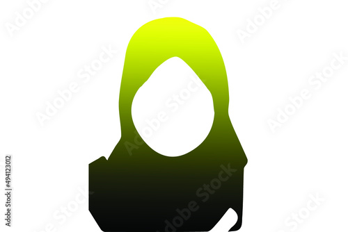 silhouette of woman with veil