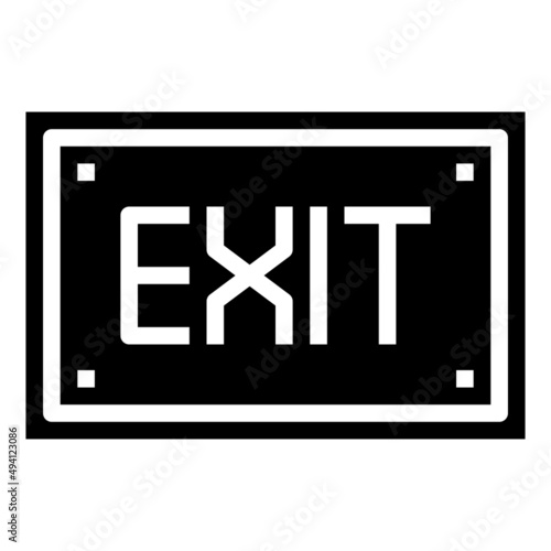 EXIT glyph icon,linear,outline,graphic,illustration