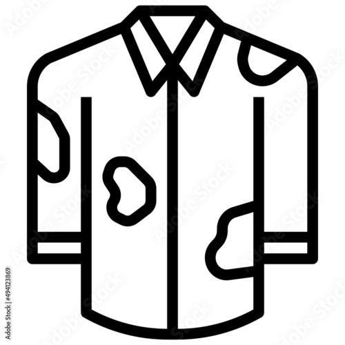DIRTY CLOTHES line icon,linear,outline,graphic,illustration