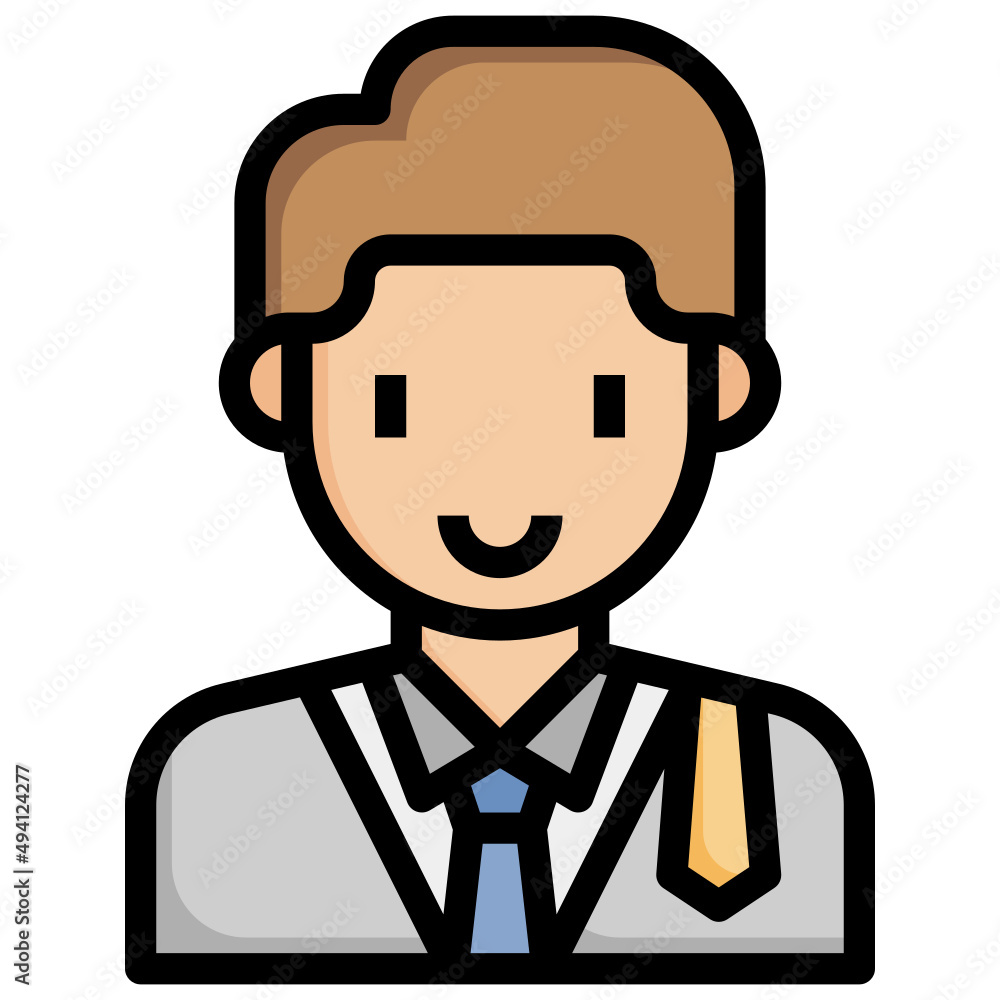 LAWYER filled outline icon,linear,outline,graphic,illustration