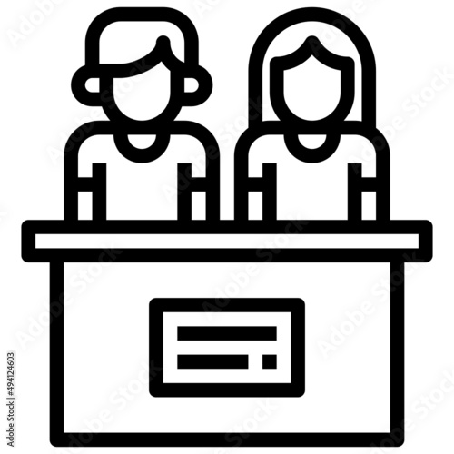 JURY line icon,linear,outline,graphic,illustration