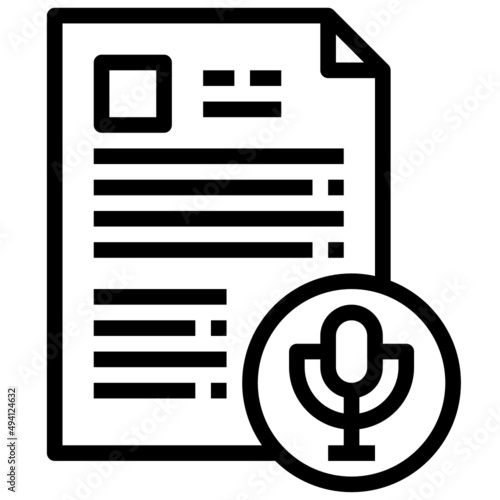TRANSCRIPTION line icon,linear,outline,graphic,illustration