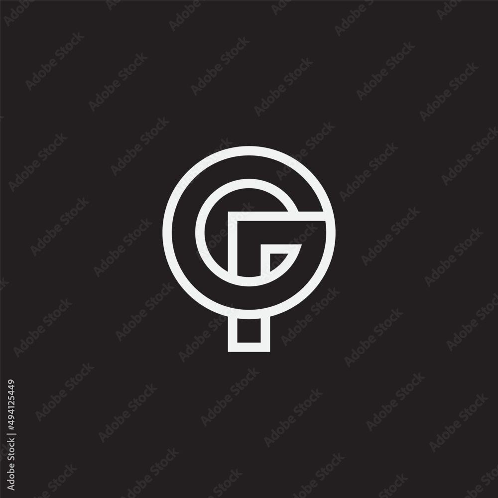 GP monogram design logo template. GP monogram design logo template.