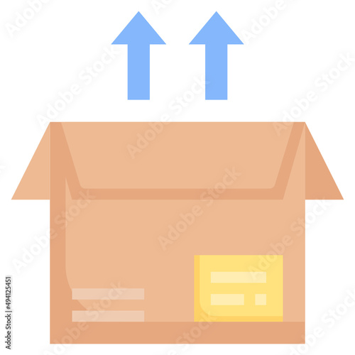 UNBOX flat icon,linear,outline,graphic,illustration