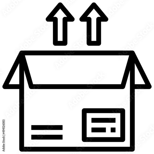 UNBOX line icon,linear,outline,graphic,illustration