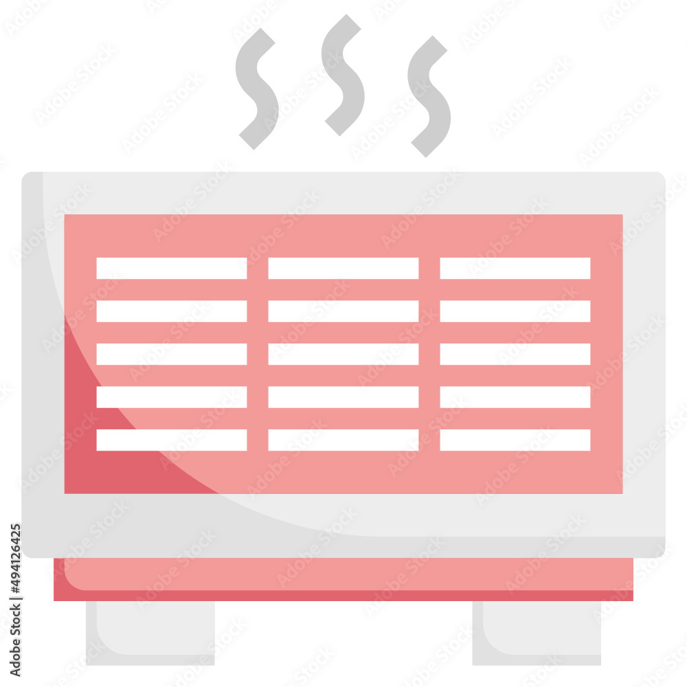HEATER flat icon,linear,outline,graphic,illustration