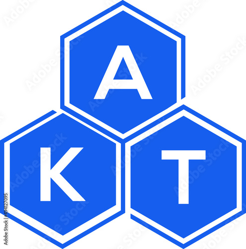 AKT letter logo design on black background. AKT  creative initials letter logo concept. AKT letter design.