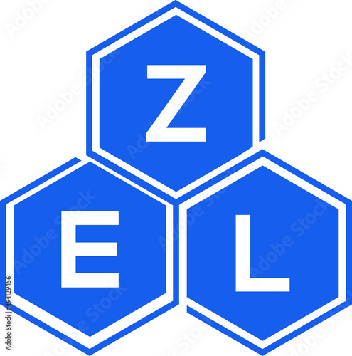 ZEL letter logo design on White background. ZEL creative initials letter logo concept. ZEL letter design. 