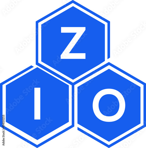 ZIO letter logo design on White background. ZIO creative initials letter logo concept. ZIO letter design.  photo