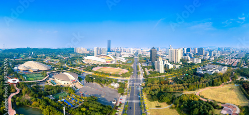 Urban environment of Jiangyin Sports Center, Jiangsu Province, China