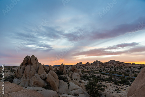 Sunset in Joshua Tree National Park  California. 