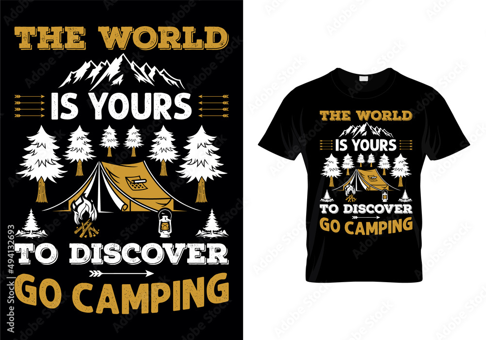 
Camping t-shirts design. t-shirts, vector, illustrator, unique design the gift of this shirt for man, women,girls, boys and Camping lover