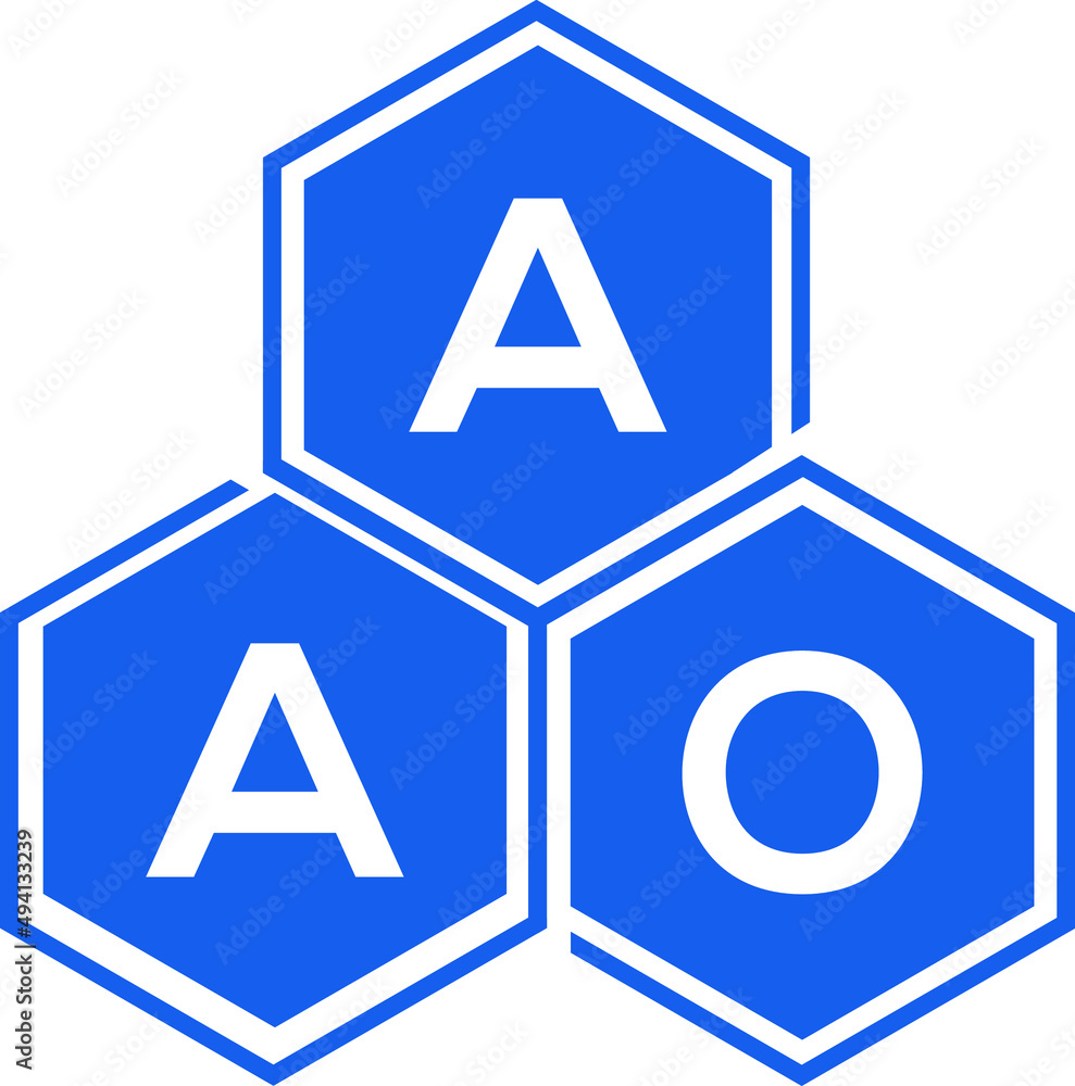 AAO letter logo design on White background. AAO creative initials letter logo concept. AAO letter design. AAO letter logo design on White background. AAO creative initials letter logo concept. AAO letter design.