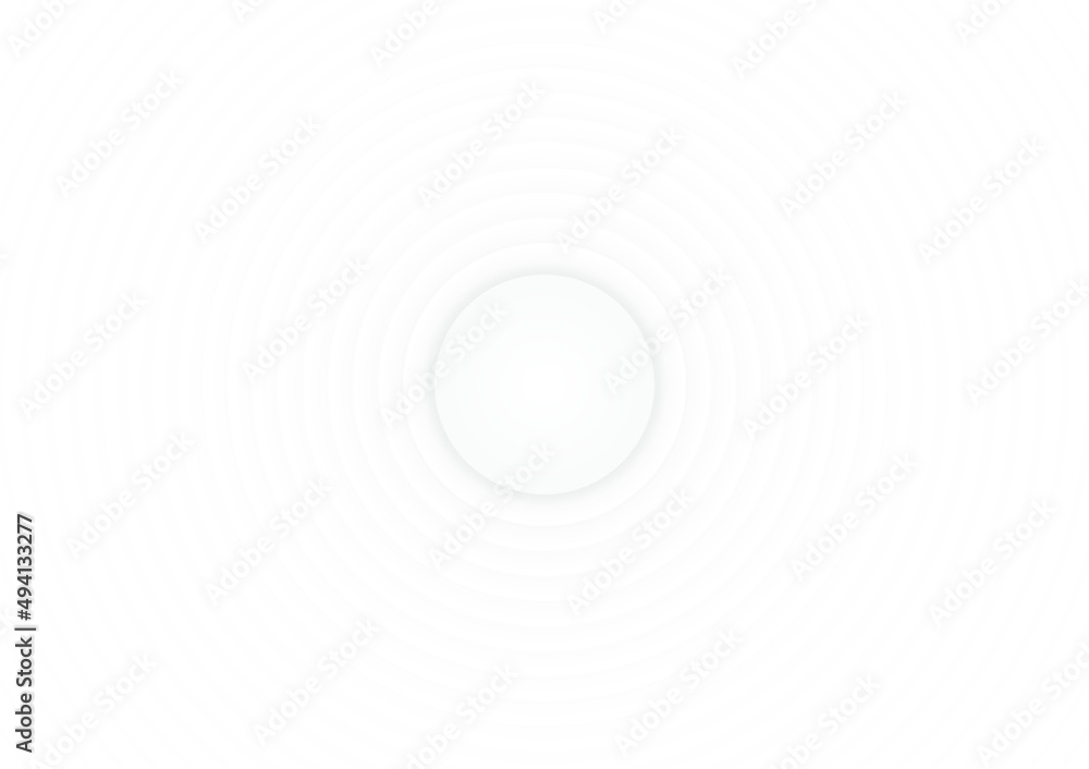 Abstract vector white and grey circle background. Vector white background. Abstract circle design. Vector illustration