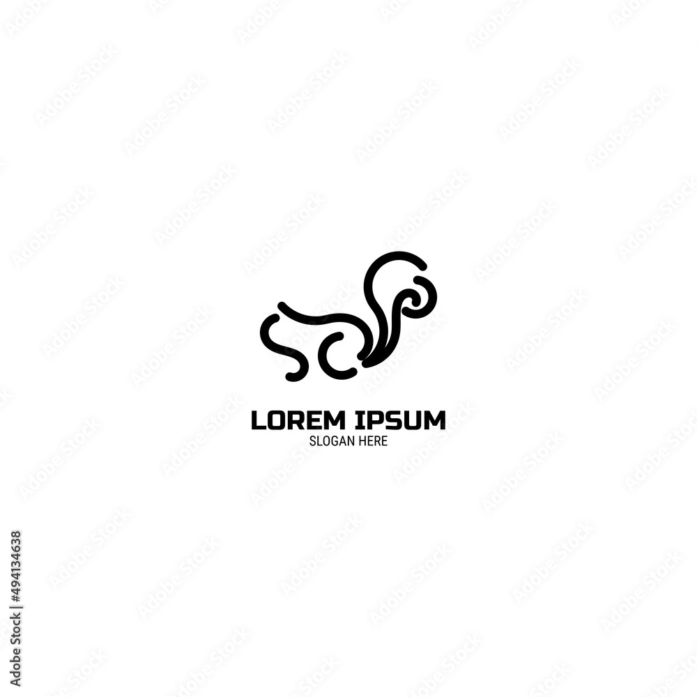 Fototapeta premium Squirrel Logo Design