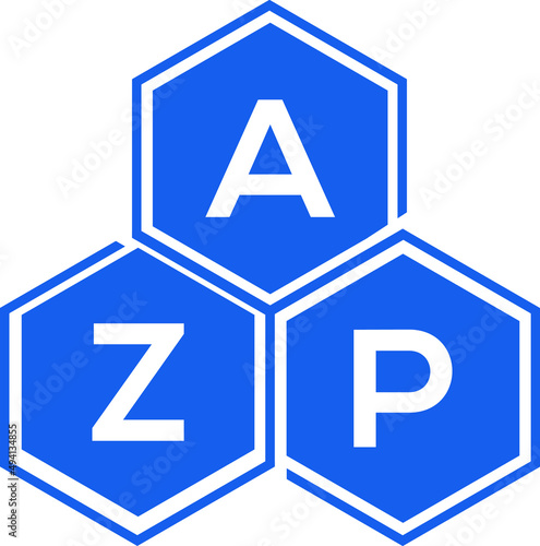 AZP letter logo design on White background. AZP creative initials letter logo concept. AZP letter design.  photo