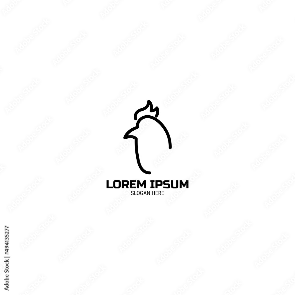 Fototapeta premium Rooster Logo Design