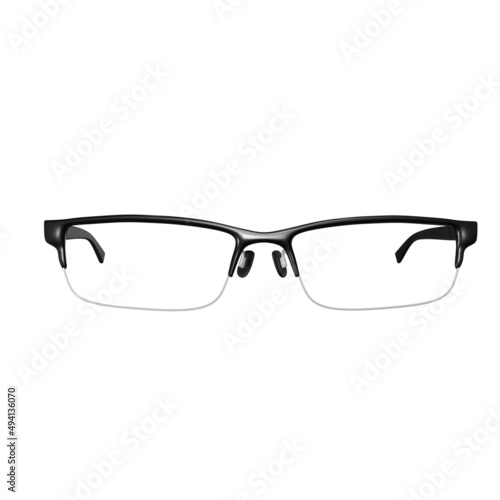 Round glasses with black frames