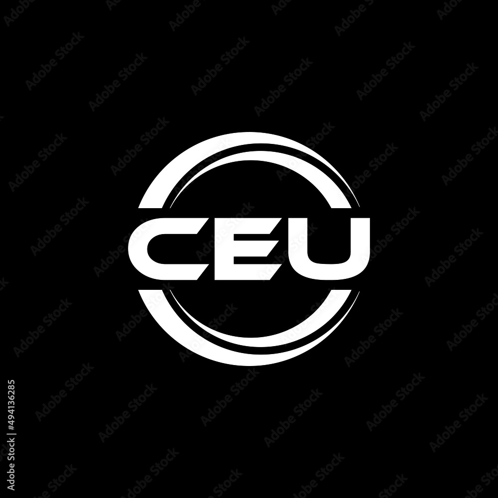 CEU letter logo design with black background in illustrator, vector logo modern alphabet font overlap style. calligraphy designs for logo, Poster, Invitation, etc. CEU letter logo design with black background in illustrator, vector logo modern alphabet font overlap style. calligraphy designs for logo, Poster, Invitation, etc.