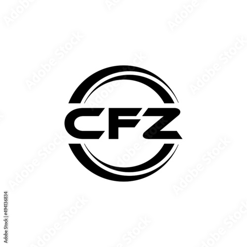 CFZ letter logo design with white background in illustrator, vector logo modern alphabet font overlap style. calligraphy designs for logo, Poster, Invitation, etc.	 photo