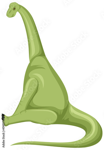 A dinosaur brontosaurus on white background