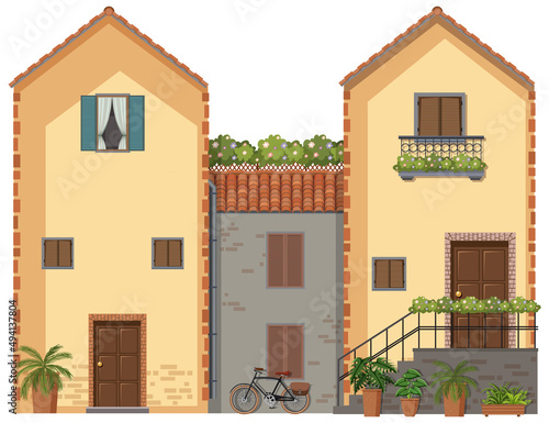 Traditional Italian architecture house building