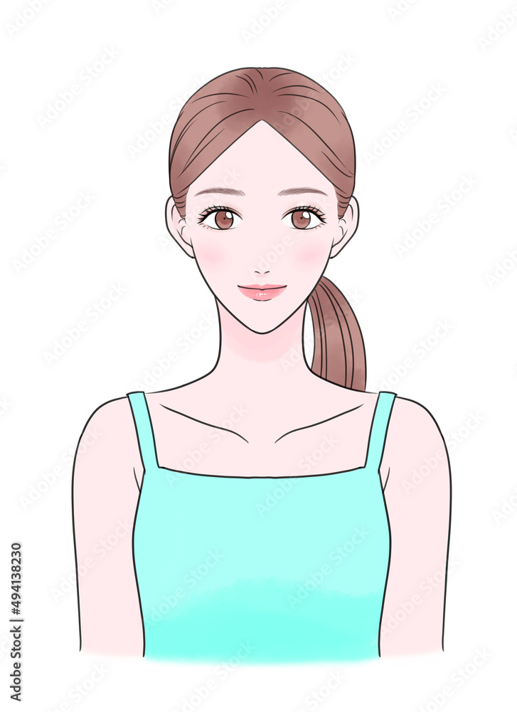 Woman with full make-up (color) Woman with full make-up (color)