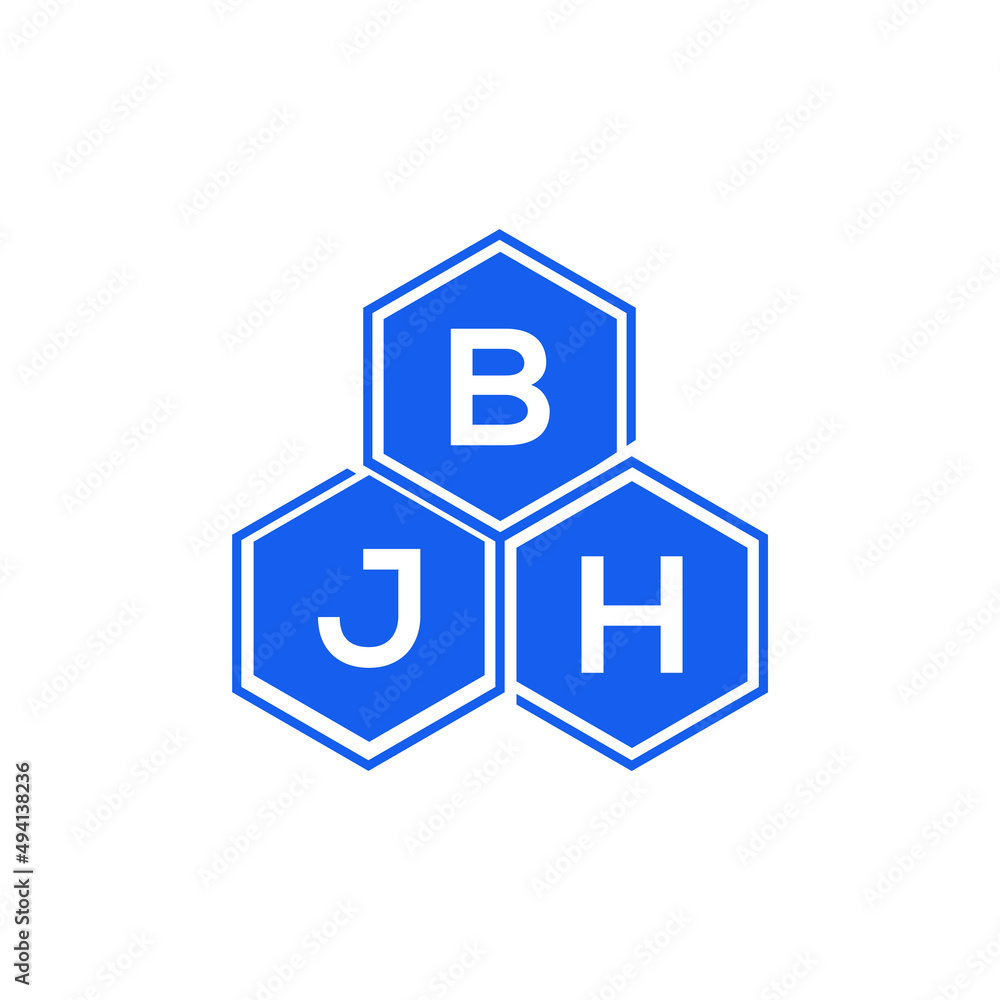 BJH letter logo design on White background. BJH creative initials letter logo concept. BJH letter design. BJH letter logo design on White background. BJH creative initials letter logo concept. BJH letter design.