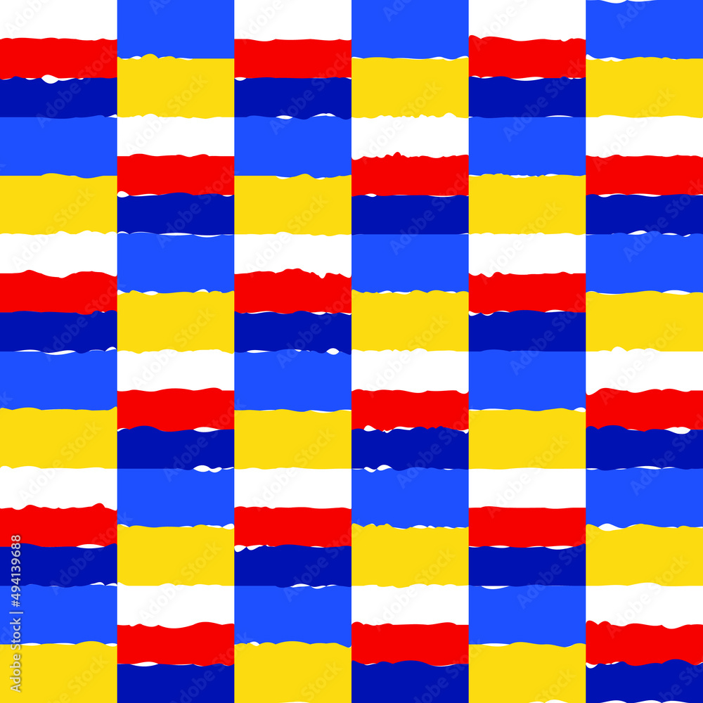 Ukraine and Russia flag color pattern. Colorful stripe pattern. Peace for Ukraine. No war. Stop the war.