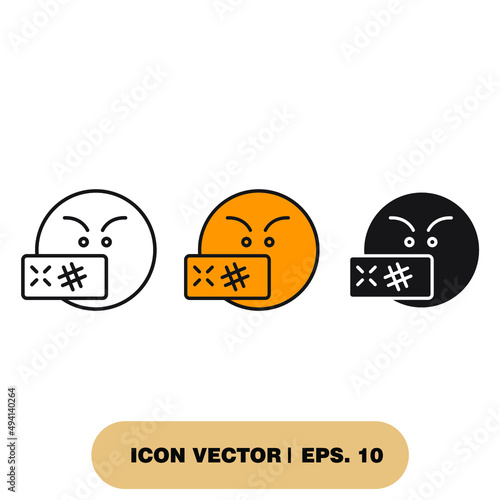 hate icons  symbol vector elements for infographic web