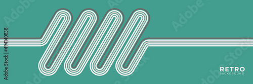 Abstract retro 80s background with geometric shapes and pattern. 70s, 1970 Material design. Vector Illustration