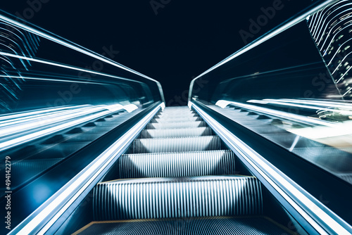moving escalator in subway