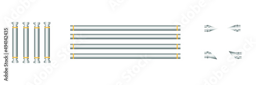 scaffolding, white background, used in construction areas.