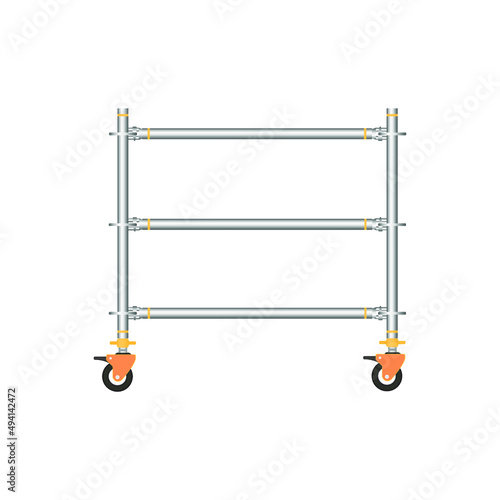 scaffolding, white background, used in construction areas.