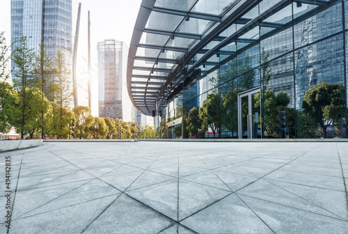Modern urban architecture and road platform