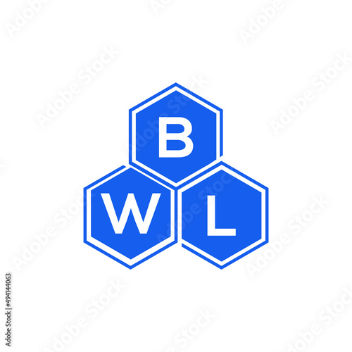 BWL letter logo design on black background. BWL  creative initials letter logo concept. BWL letter design. photo