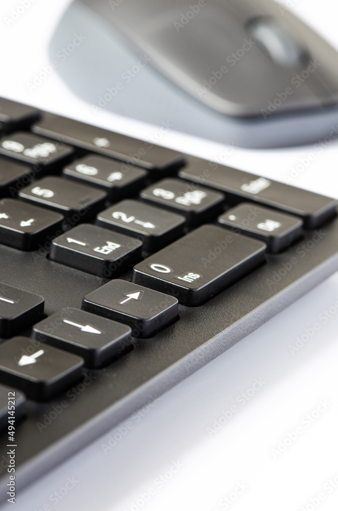 Computer mouse and keyboard on a white background. Copy space Computer mouse and keyboard on a white background. Copy space