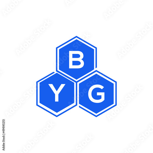 BYG letter logo design on black background. BYG creative initials letter logo concept. BYG letter design.