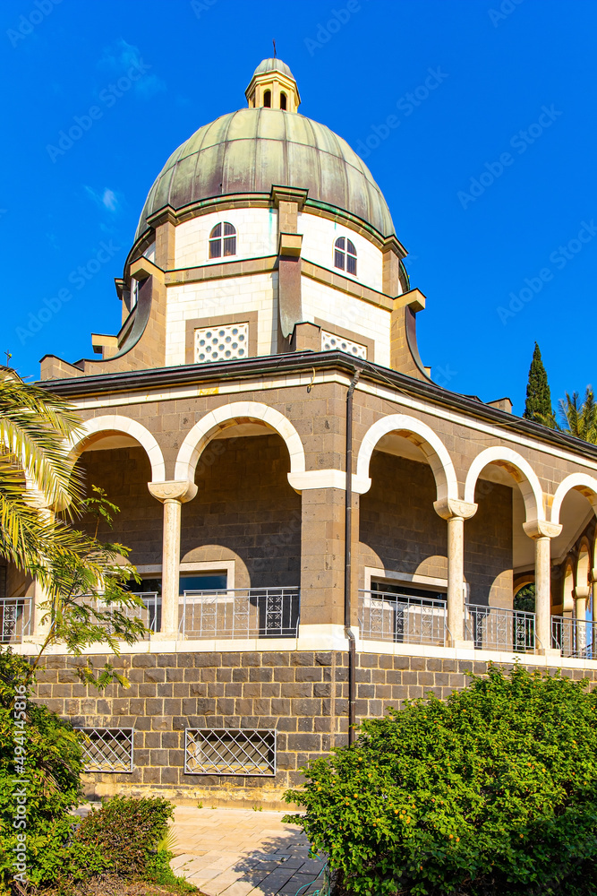 Monastery surrounded by columns