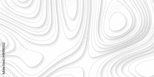 Abstract design with black and white abstract background . Abstract papercut and multi layer cutout geometric pattern on vector, Abstract soft white background with waves, textured Papercut .