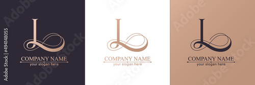 L logo or monogram. L Letters of the alphabet Initials. Beautiful logo design for company branding. Vector illustration.
