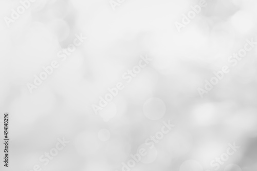 Abstract White Bokeh with soft blurred background nature blurry light party