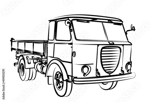 Sketch of the big old truck.